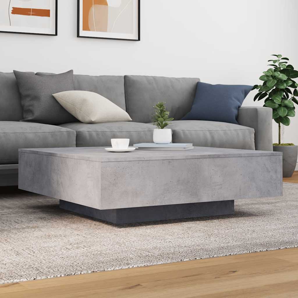 vidaXL Coffee Table Concrete Grey 100x100x31 cm Engineered Wood