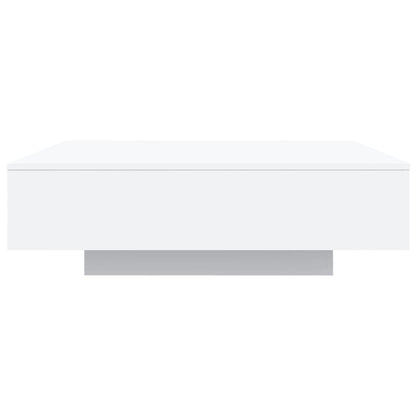 vidaXL Coffee Table with LED Lights White 100x100x31 cm