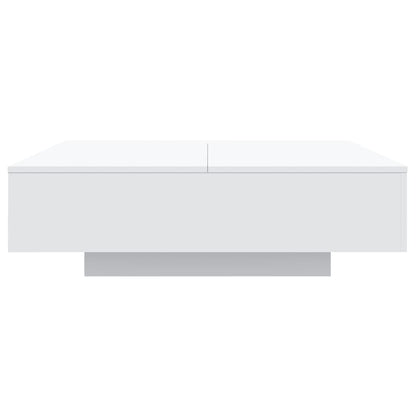 vidaXL Coffee Table with LED Lights White 100x100x31 cm