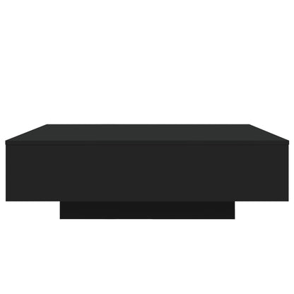 vidaXL Coffee Table with LED Lights Black 100x100x31 cm