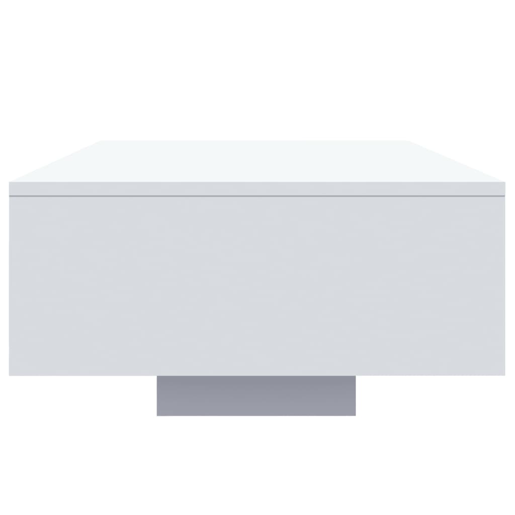 vidaXL Coffee Table with LED Lights White 85x55x31 cm