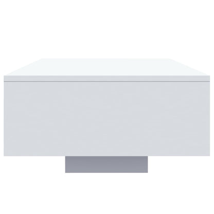 vidaXL Coffee Table with LED Lights White 85x55x31 cm