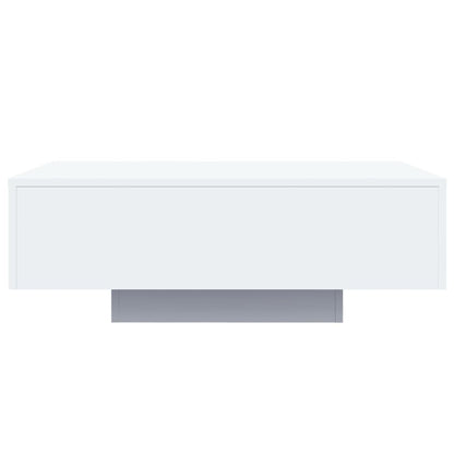 vidaXL Coffee Table with LED Lights White 85x55x31 cm