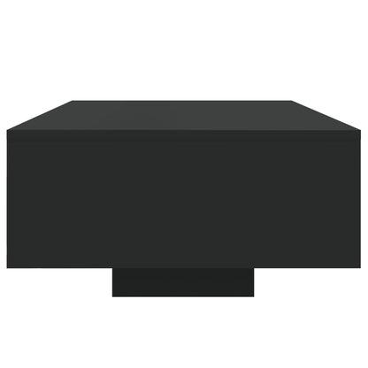 vidaXL Coffee Table with LED Lights Black 85x55x31 cm