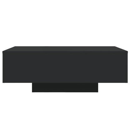 vidaXL Coffee Table with LED Lights Black 85x55x31 cm