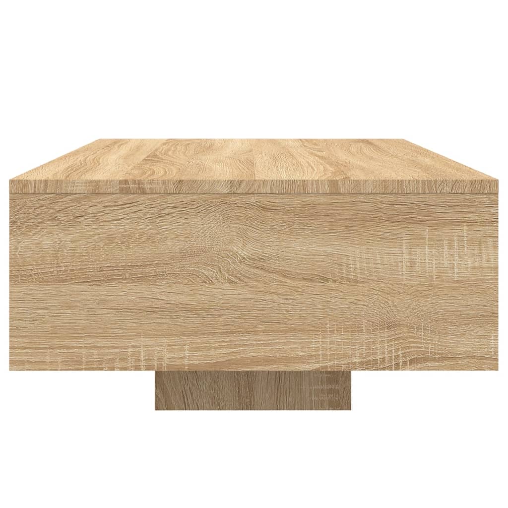 vidaXL Coffee Table with LED Lights Sonoma Oak 85x55x31 cm