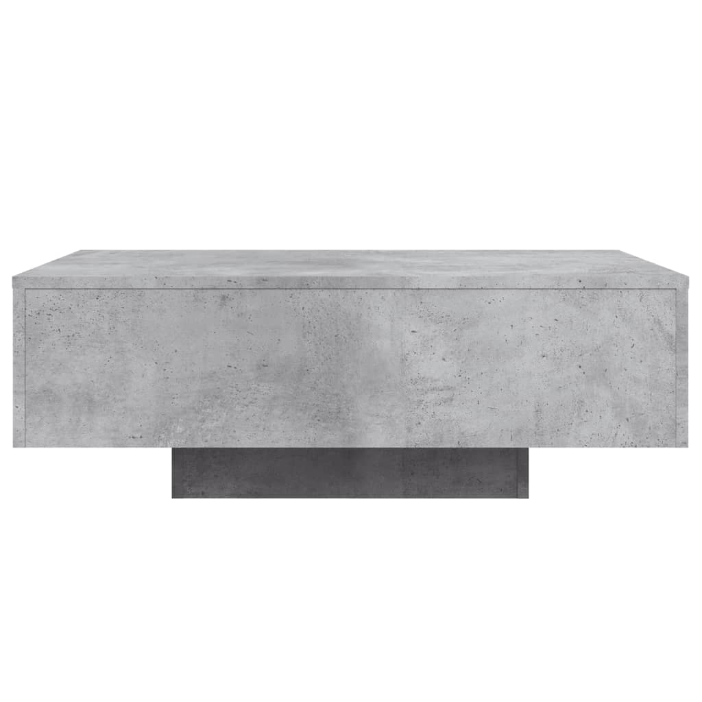 vidaXL Coffee Table with LED Lights Concrete Grey 85x55x31 cm