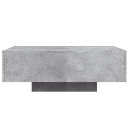 vidaXL Coffee Table with LED Lights Concrete Grey 85x55x31 cm