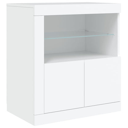 vidaXL Sideboard with LED Lights White 60,5x37x67 cm