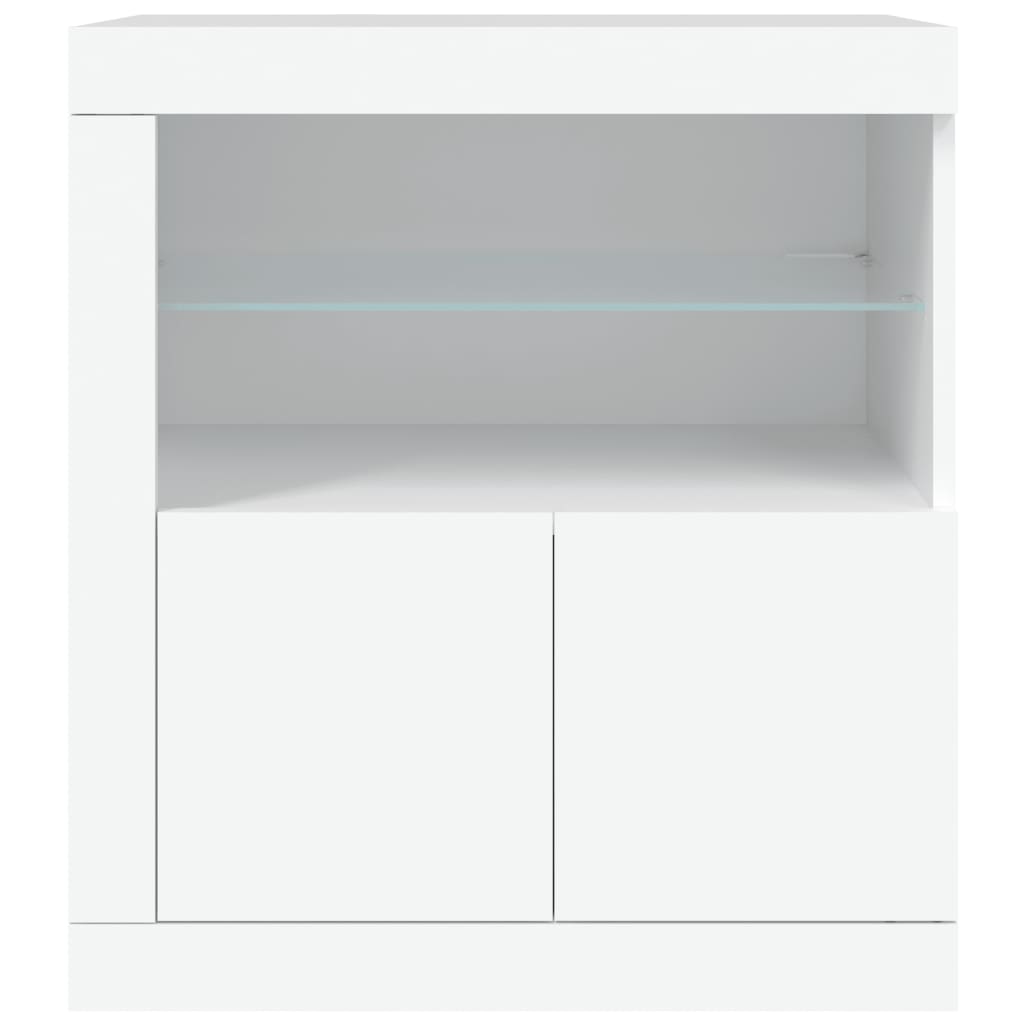 vidaXL Sideboard with LED Lights White 60,5x37x67 cm