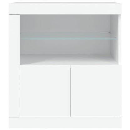 vidaXL Sideboard with LED Lights White 60,5x37x67 cm