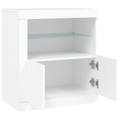 vidaXL Sideboard with LED Lights White 60,5x37x67 cm
