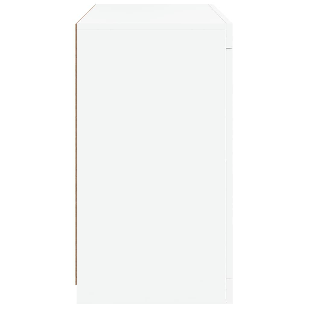 vidaXL Sideboard with LED Lights White 60,5x37x67 cm