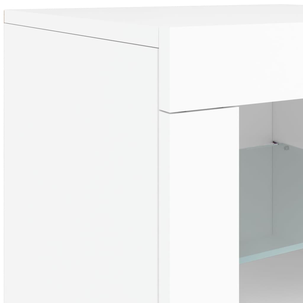 vidaXL Sideboard with LED Lights White 60,5x37x67 cm
