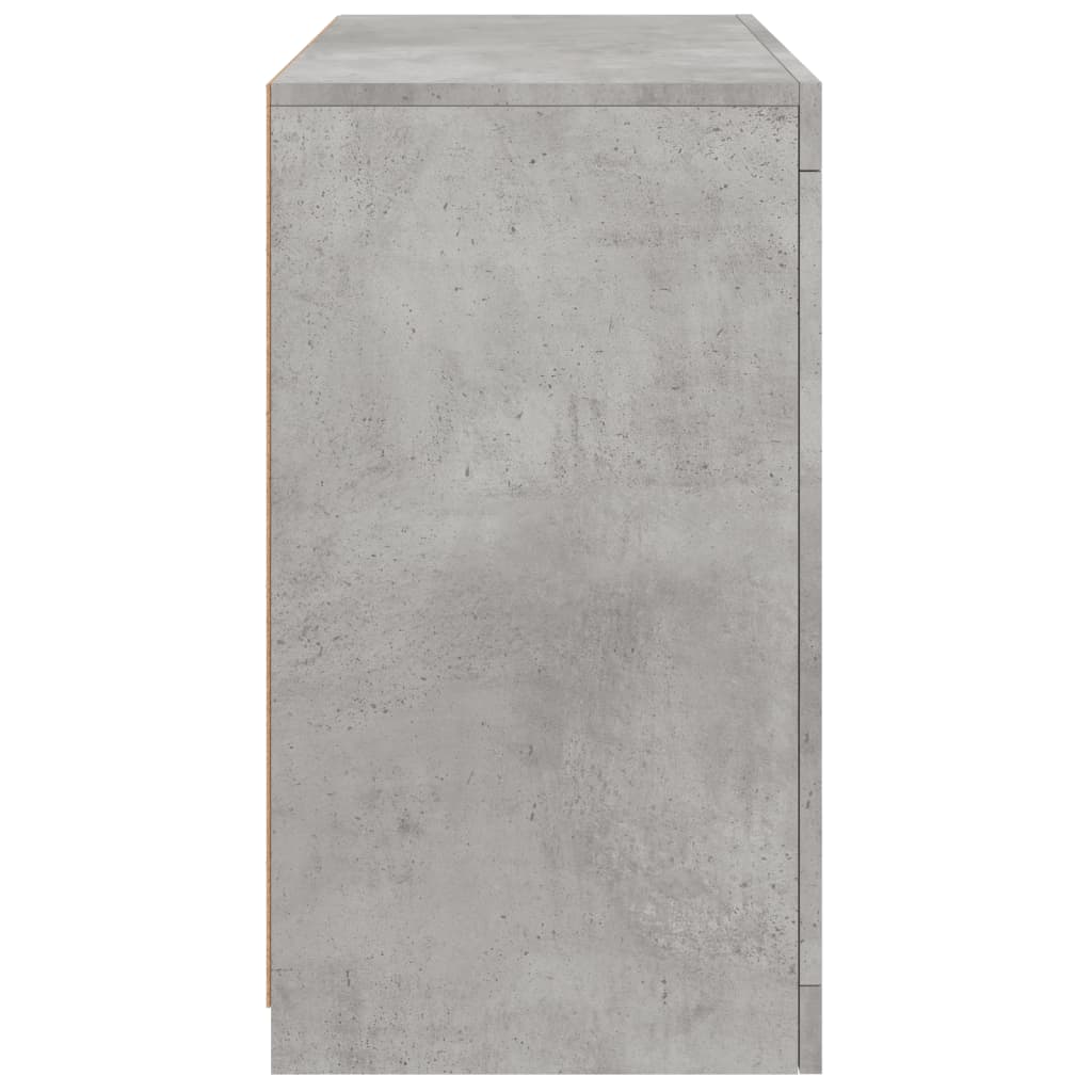vidaXL Sideboard with LED Lights Concrete Grey 60,5x37x67 cm