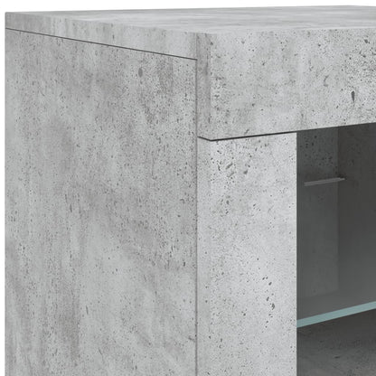 vidaXL Sideboard with LED Lights Concrete Grey 60.5x37x67 cm
