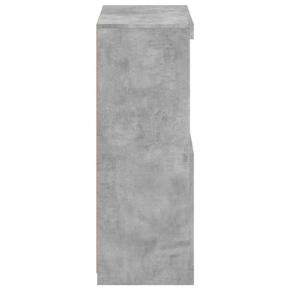 vidaXL Side Cabinet with LED Lights Concrete Grey Engineered Wood