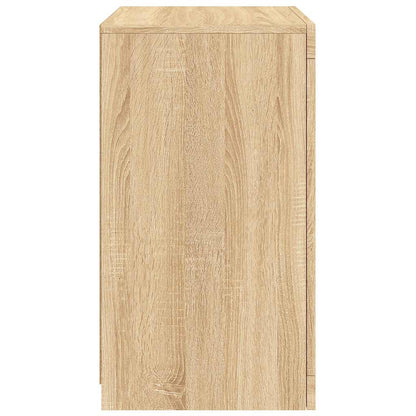 vidaXL Side Cabinet with LED Lights Sonoma Oak Engineered Wood