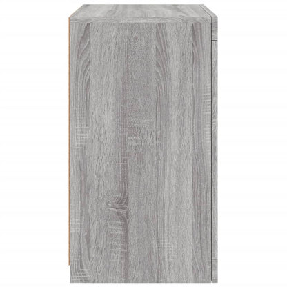 vidaXL Side Cabinets with LED Lights 2 pcs Grey Sonoma Engineered Wood