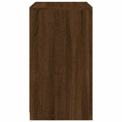 vidaXL Side Cabinet with LED Lights Brown Oak Engineered Wood