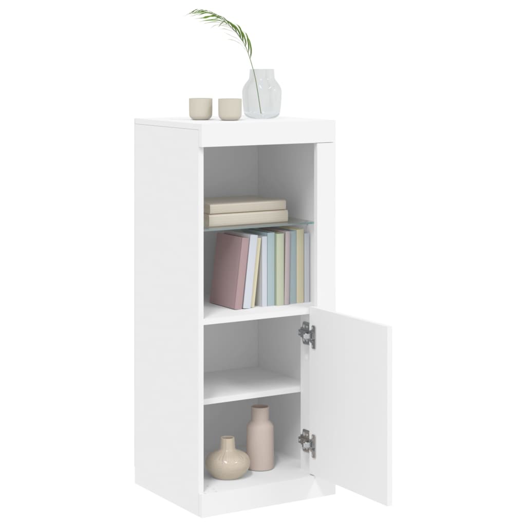 vidaXL Sideboard with LED Lights White 41x37x100 cm