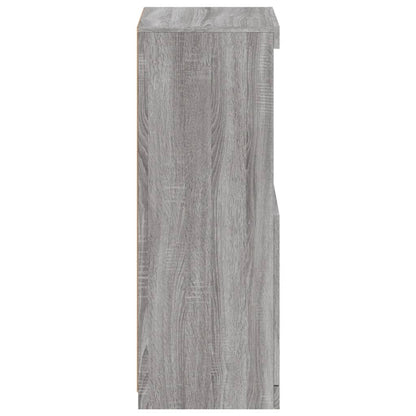 vidaXL Sideboard with LED Lights Grey Sonoma 41x37x100 cm