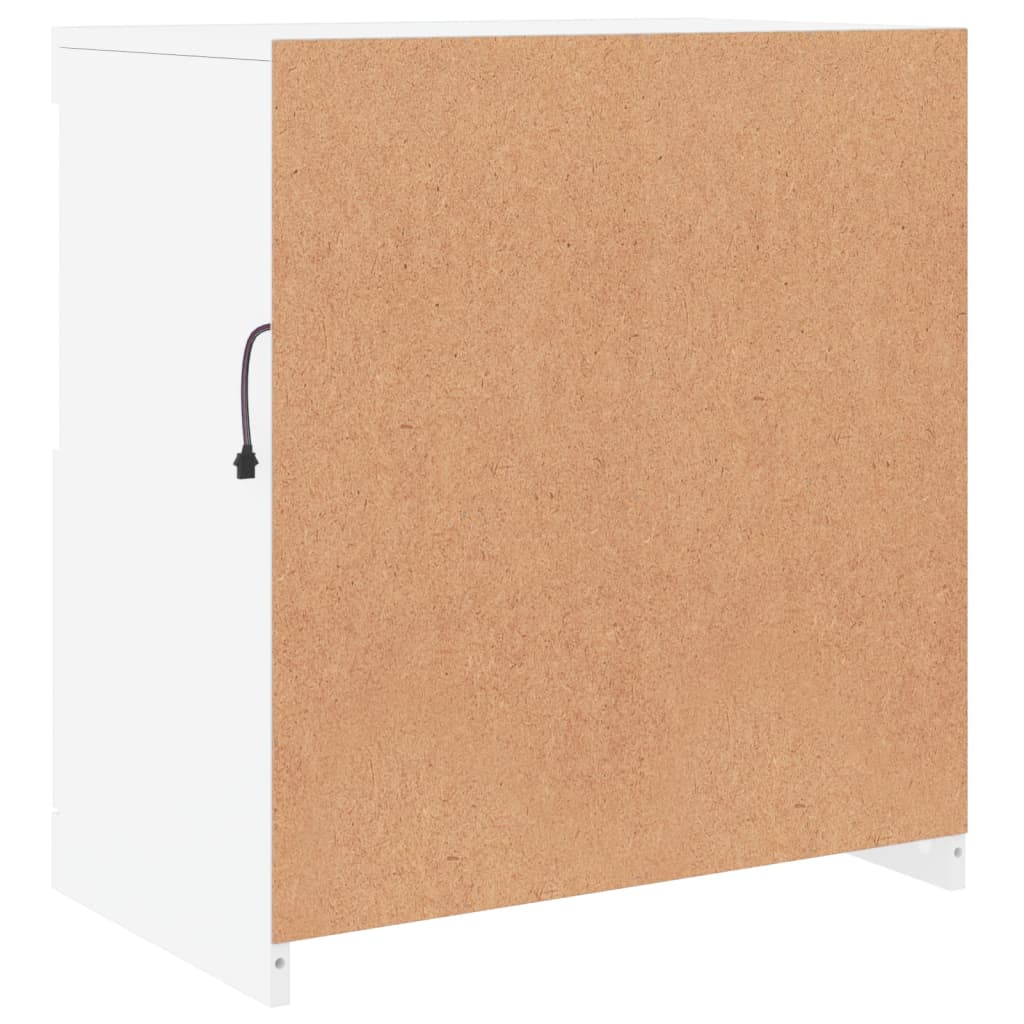 vidaXL Sideboard with LED Lights White 60x37x67 cm