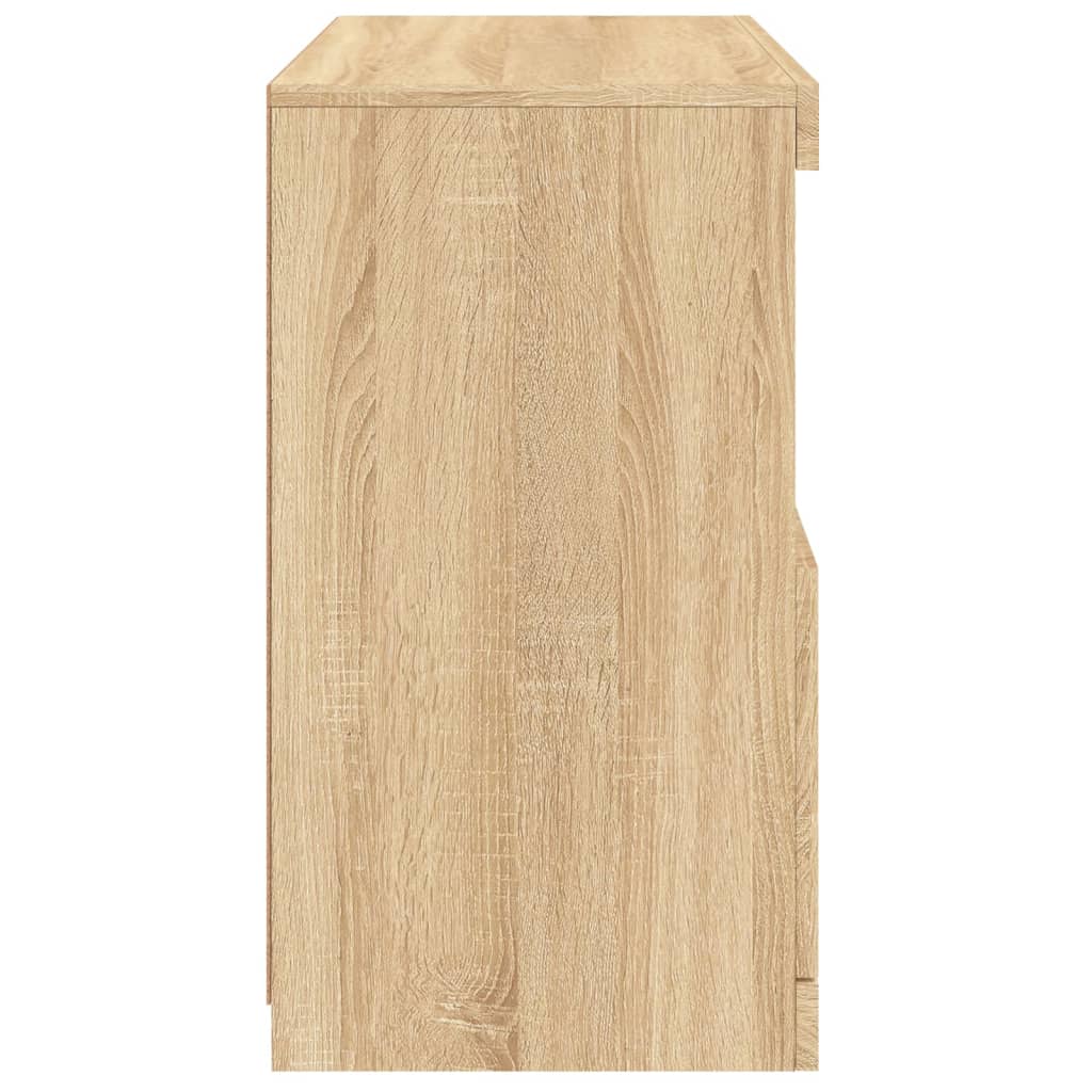 vidaXL Sideboard with LED Lights Sonoma Oak 60x37x67 cm