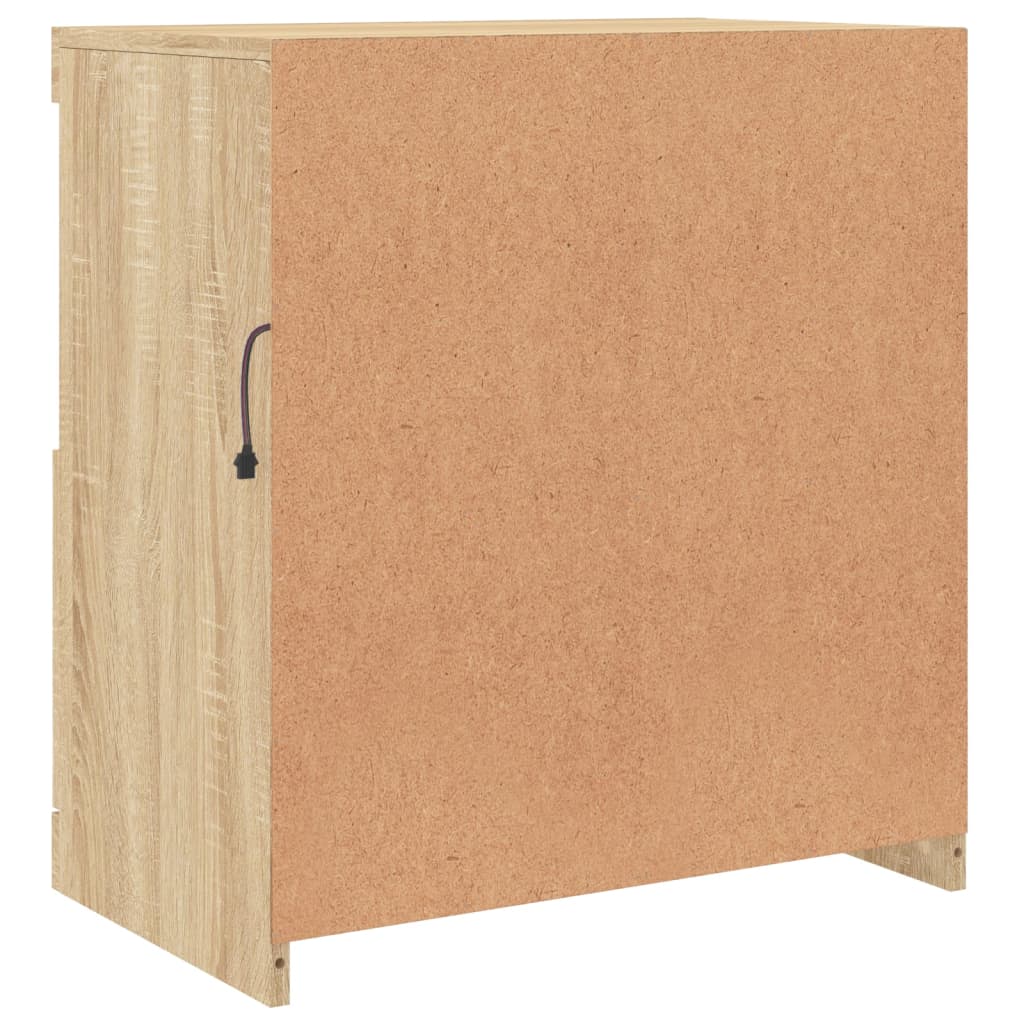 vidaXL Sideboard with LED Lights Sonoma Oak 60x37x67 cm