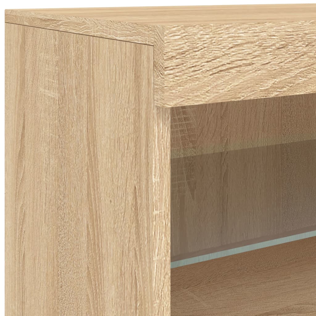 vidaXL Sideboard with LED Lights Sonoma Oak 60x37x67 cm