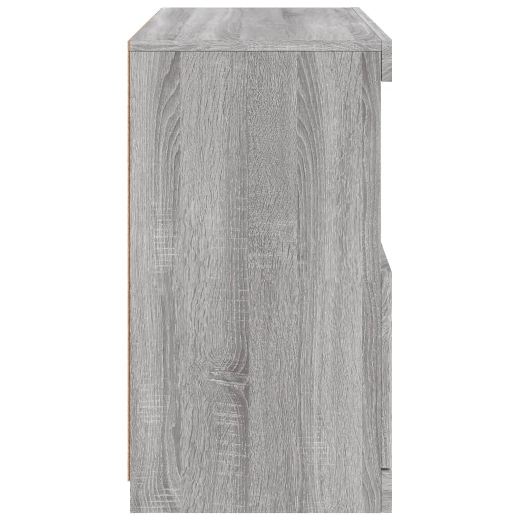 vidaXL Sideboard with LED Lights Grey Sonoma 60x37x67 cm