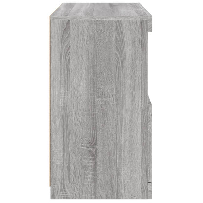vidaXL Sideboard with LED Lights Grey Sonoma 60x37x67 cm