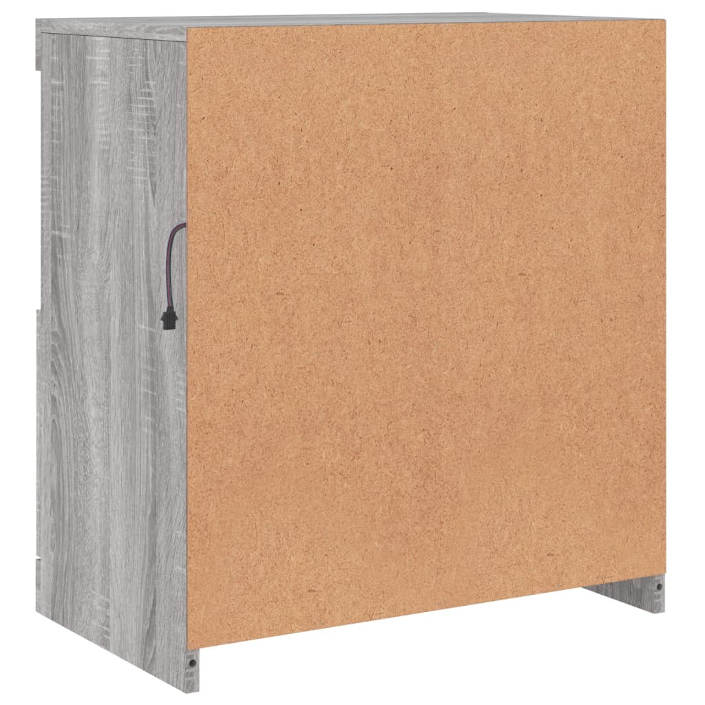 vidaXL Sideboard with LED Lights Grey Sonoma 60x37x67 cm
