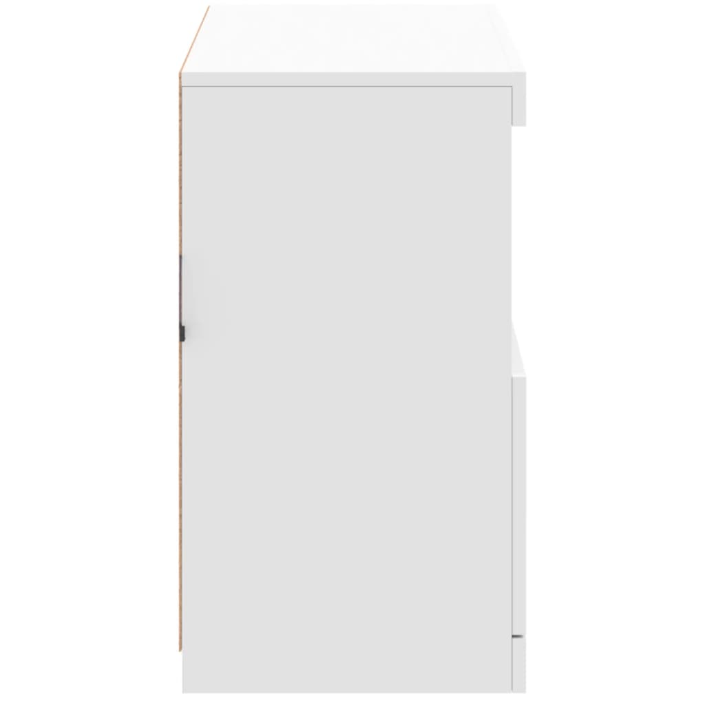 vidaXL Sideboard with LED Lights White 81x37x67 cm