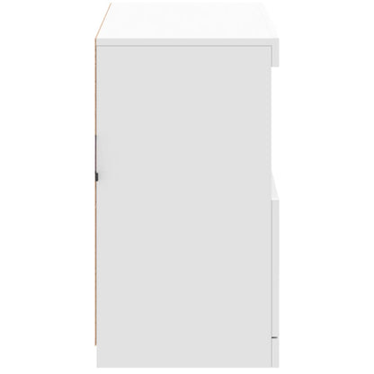vidaXL Sideboard with LED Lights White 81x37x67 cm
