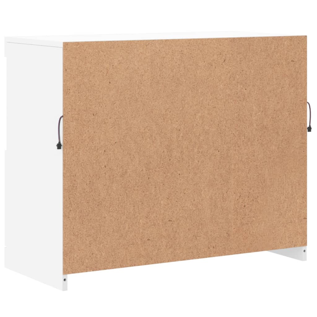 vidaXL Sideboard with LED Lights White 81x37x67 cm