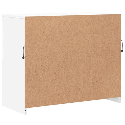 vidaXL Sideboard with LED Lights White 81x37x67 cm