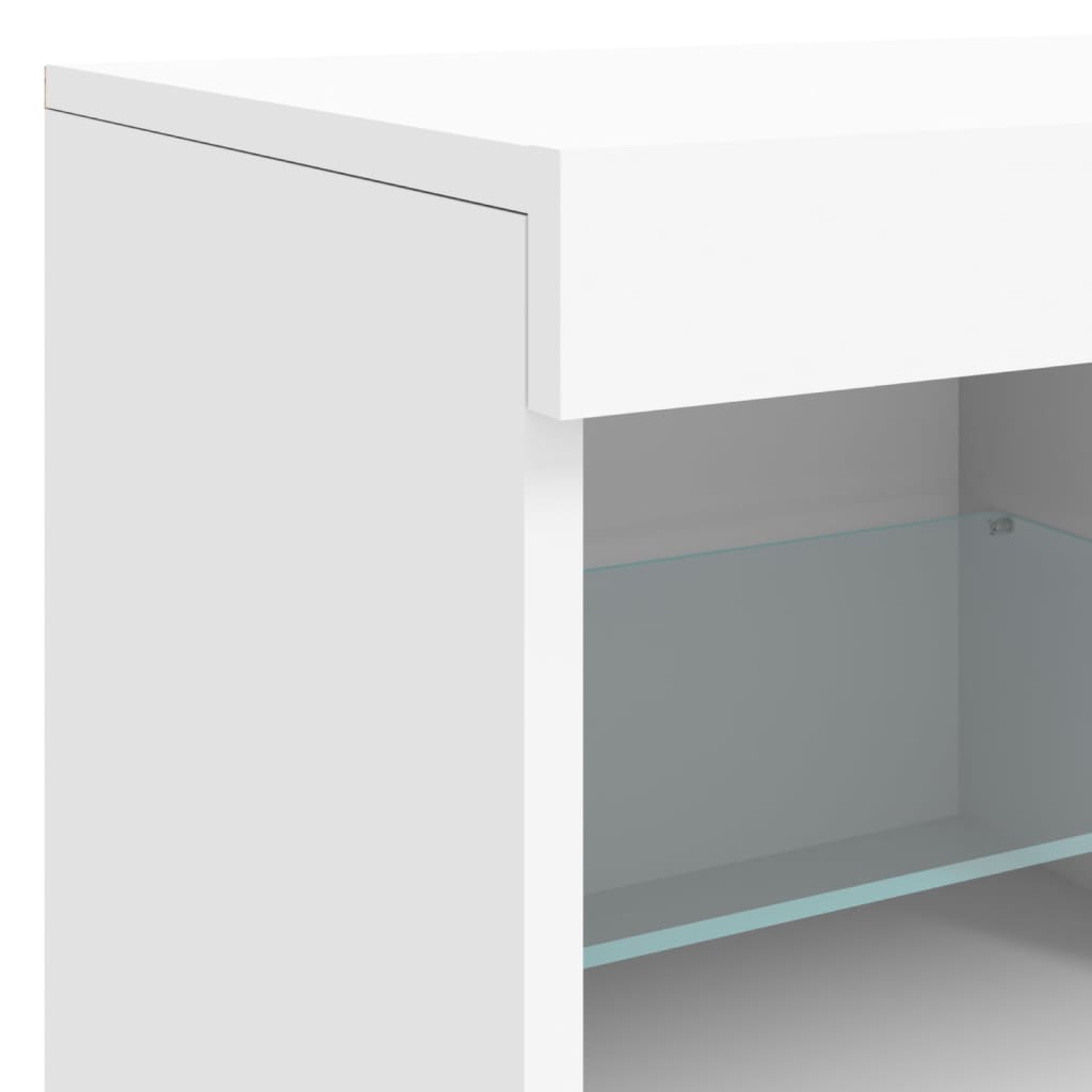 vidaXL Sideboard with LED Lights White 81x37x67 cm