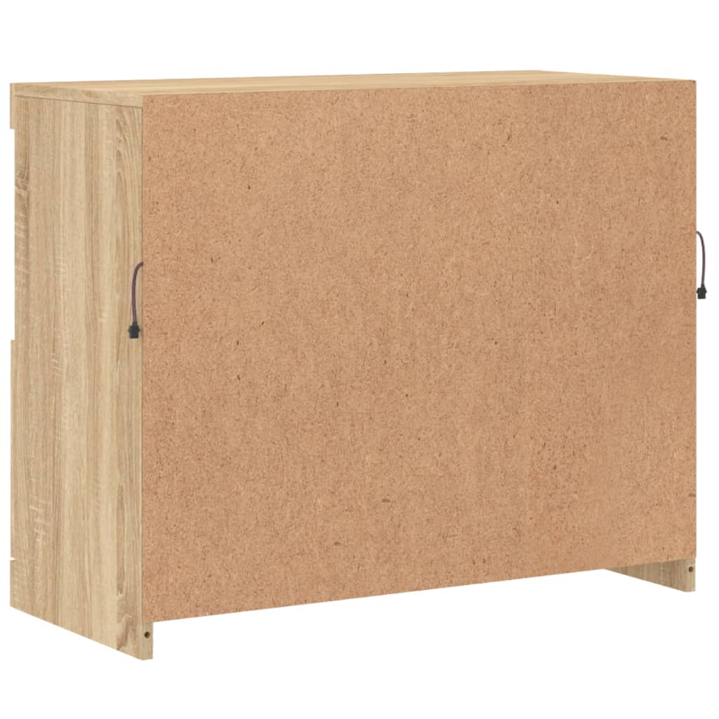 vidaXL Sideboard with LED Lights Sonoma Oak 81x37x67 cm