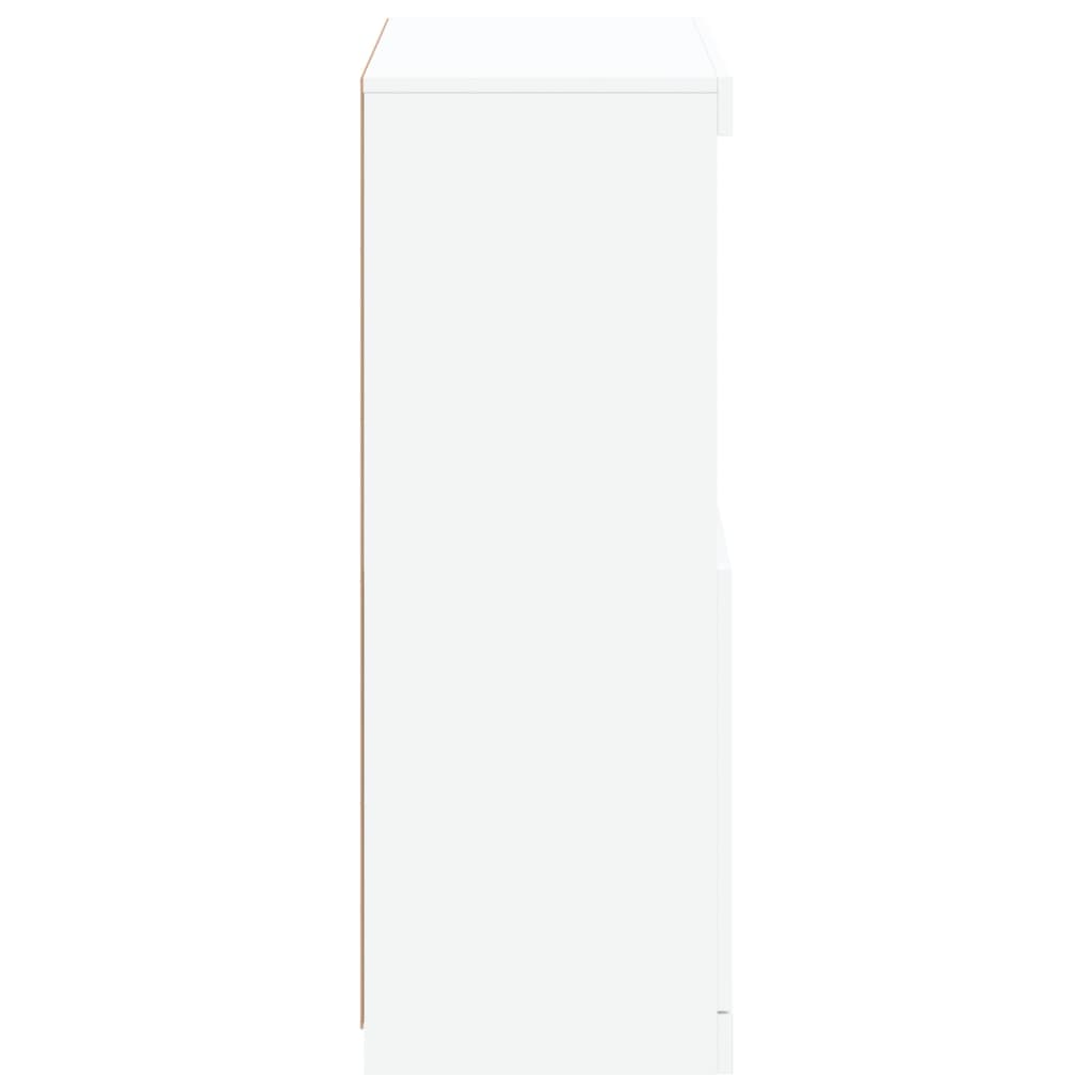 vidaXL Sideboard with LED Lights White 60,5x37x100 cm