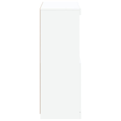 vidaXL Sideboard with LED Lights White 60,5x37x100 cm