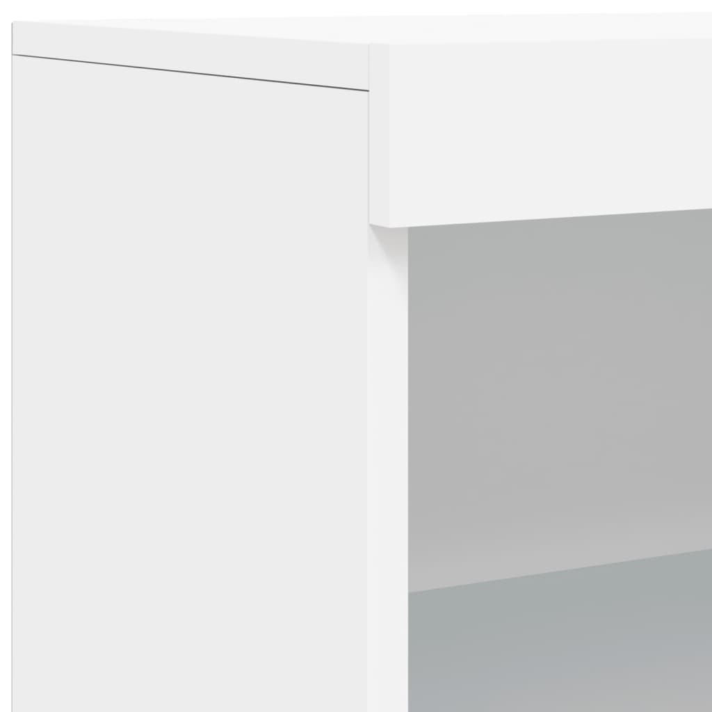 vidaXL Sideboard with LED Lights White 60.5x37x100 cm