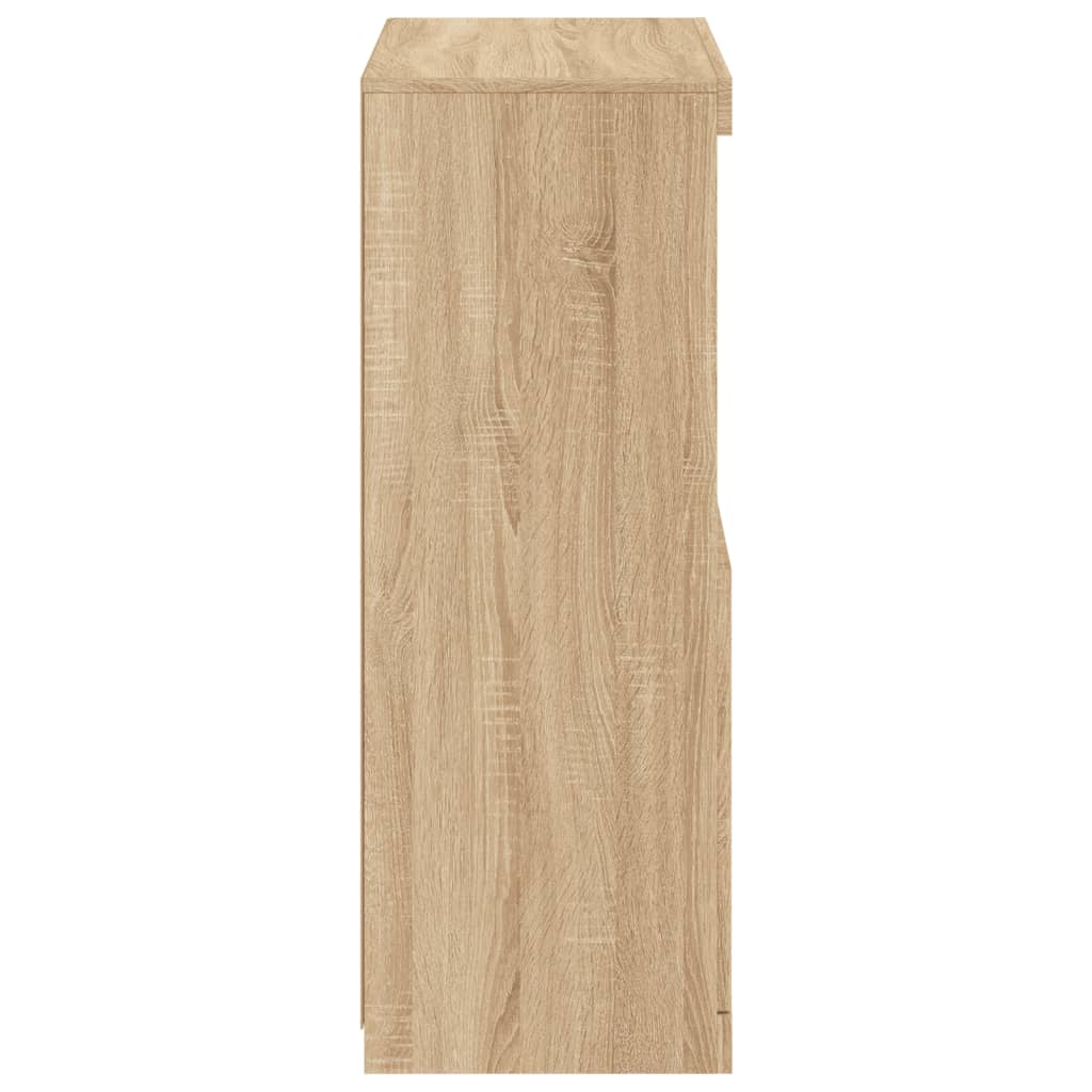 vidaXL Sideboard with LED Lights Sonoma Oak 60,5x37x100 cm