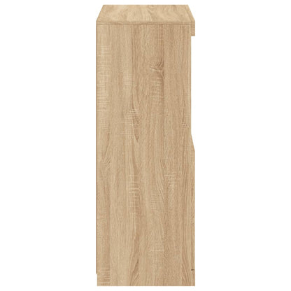 vidaXL Sideboard with LED Lights Sonoma Oak 60,5x37x100 cm