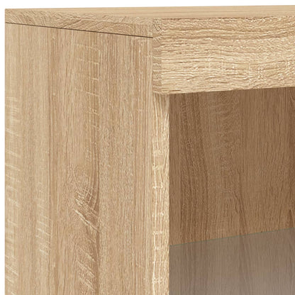 vidaXL Sideboard with LED Lights Sonoma Oak 60,5x37x100 cm
