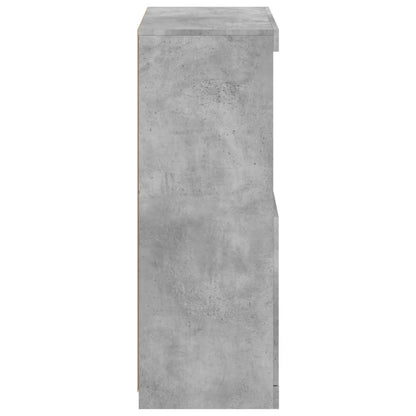 vidaXL Sideboard with LED Lights Concrete Grey 60,5x37x100 cm