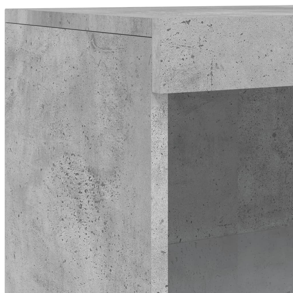 vidaXL Sideboard with LED Lights Concrete Grey 60,5x37x100 cm