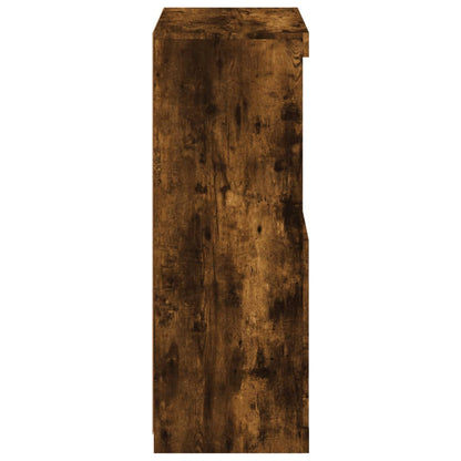 vidaXL Sideboard with LED Lights Smoked Oak 60,5x37x100 cm