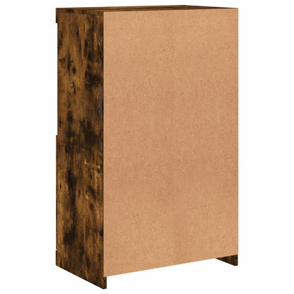 vidaXL Sideboard with LED Lights Smoked Oak 60,5x37x100 cm