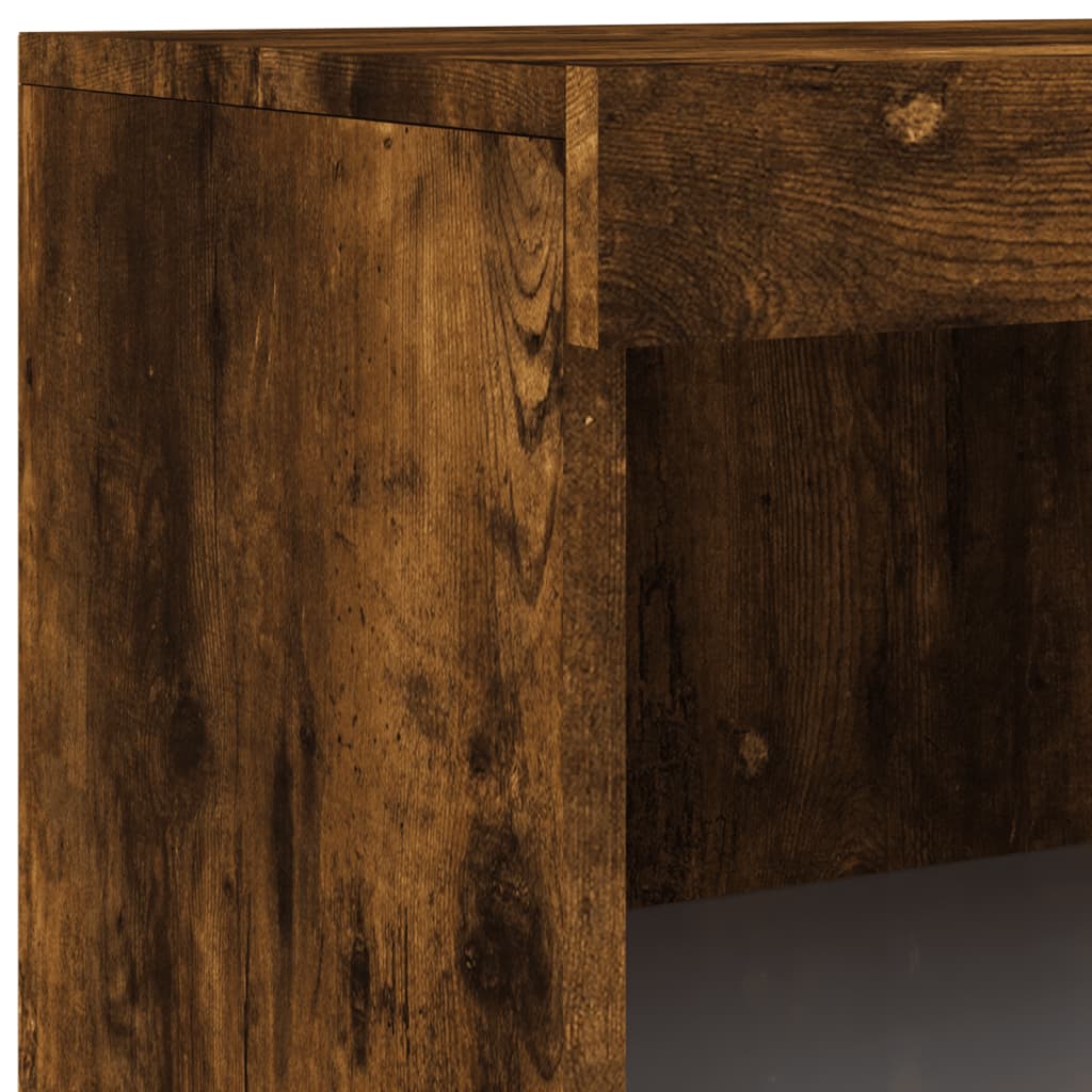 vidaXL Sideboard with LED Lights Smoked Oak 60,5x37x100 cm